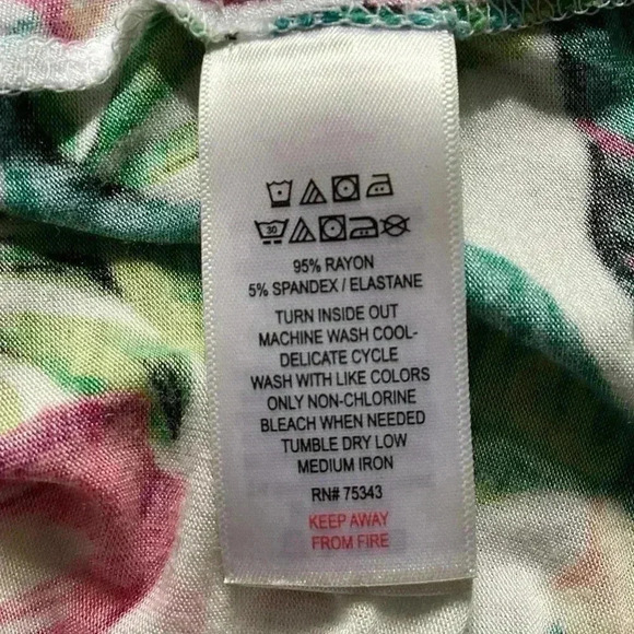 Tommy Bahama Sleepwear Nightgown Medium Tropical Racerback Tank Sleeveless - Picture 7 of 8